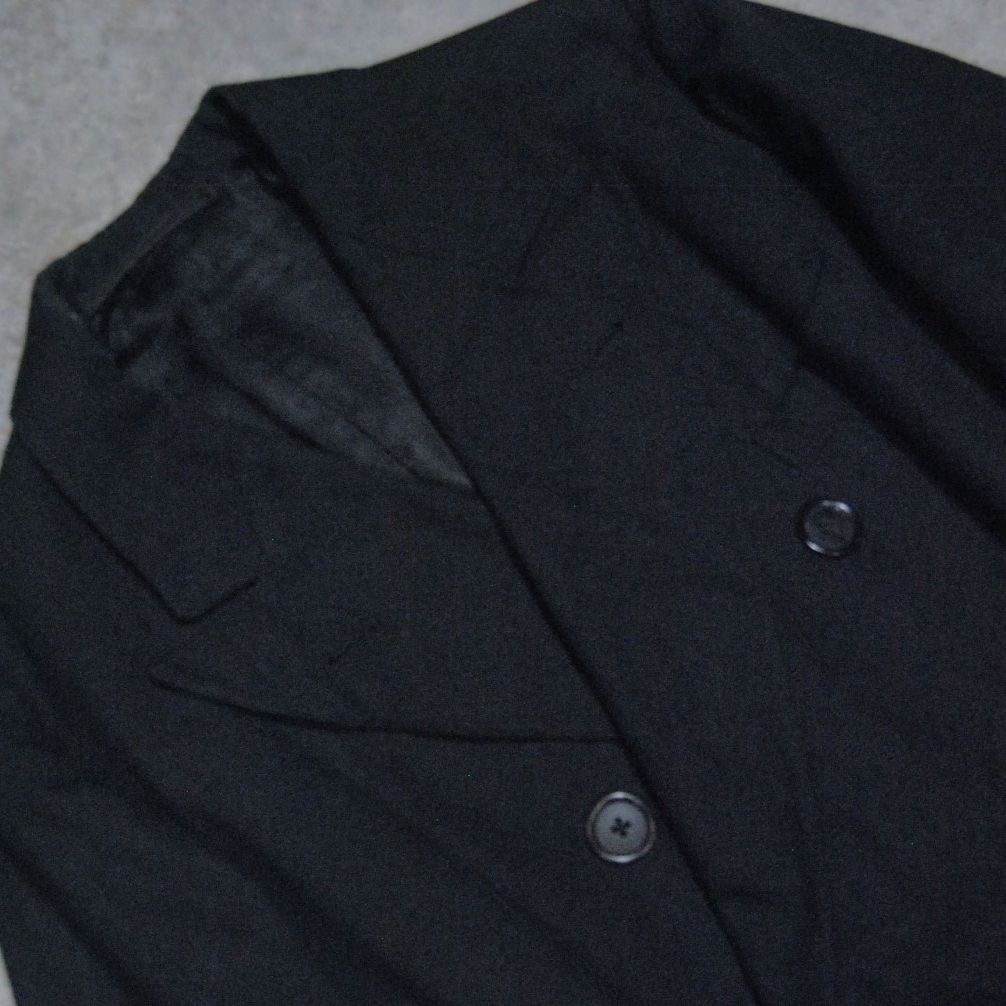 British 1920s Double Breasted Overcoat (Black HBT)