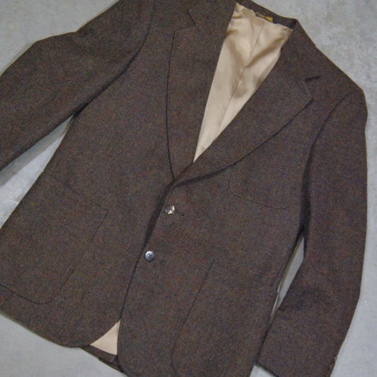 1970s Does 1930s Belt Back Patch Pocket Blazer