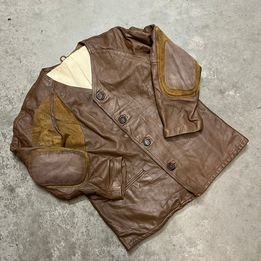 1940s Leather Shooting Jacket