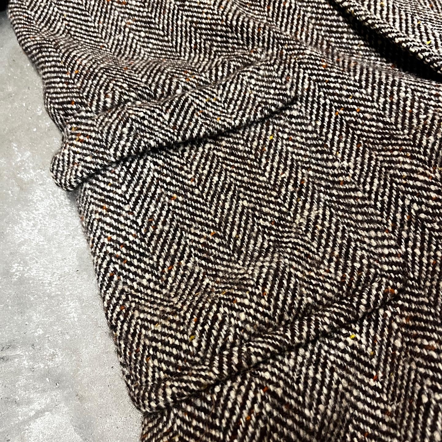 CC41 1940s Rainbow Fleck Herringbone Tweed Coat