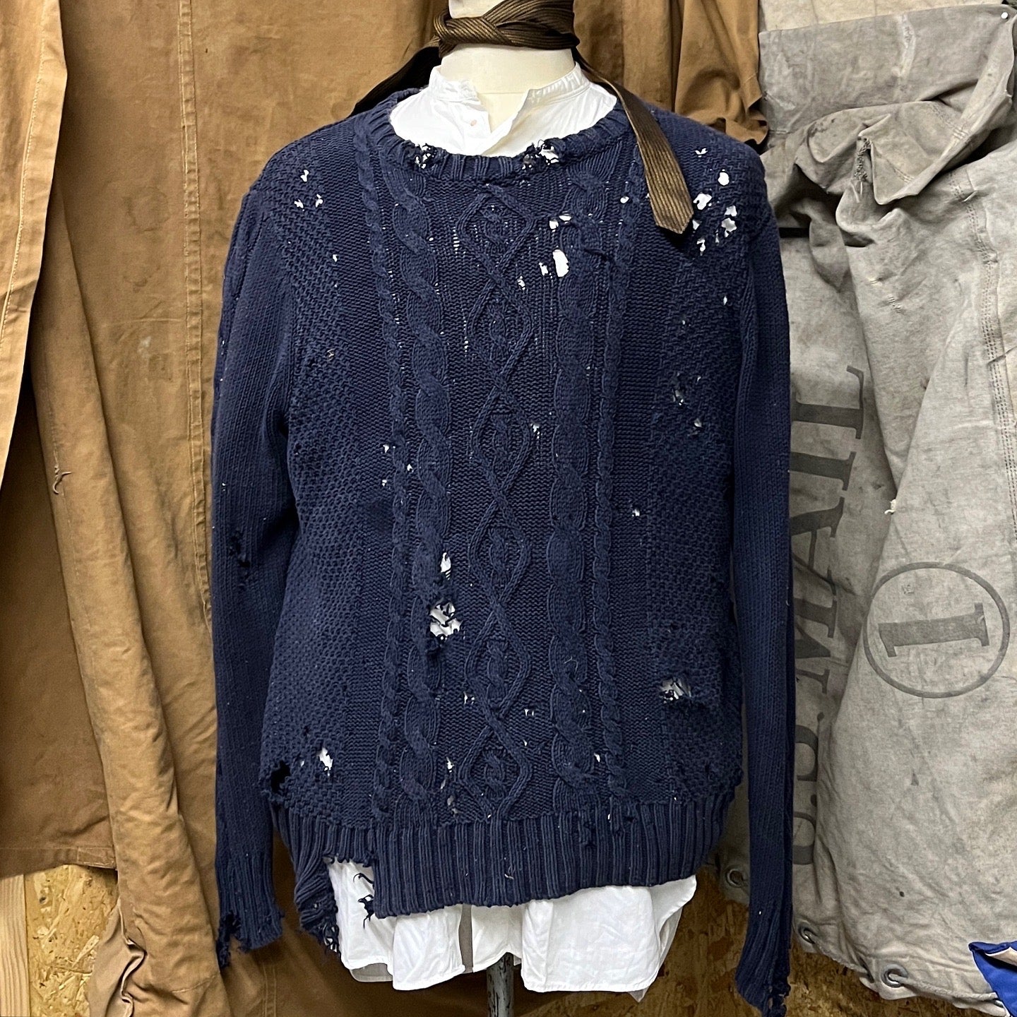 Vintage Distressed Woolen Knit