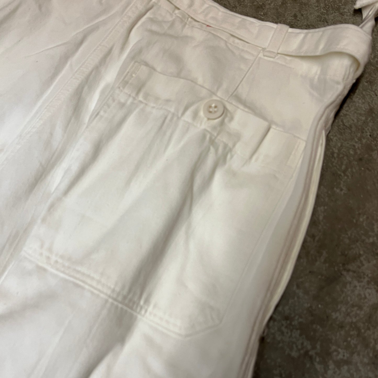 1960s 1970s German Navy White Trousers