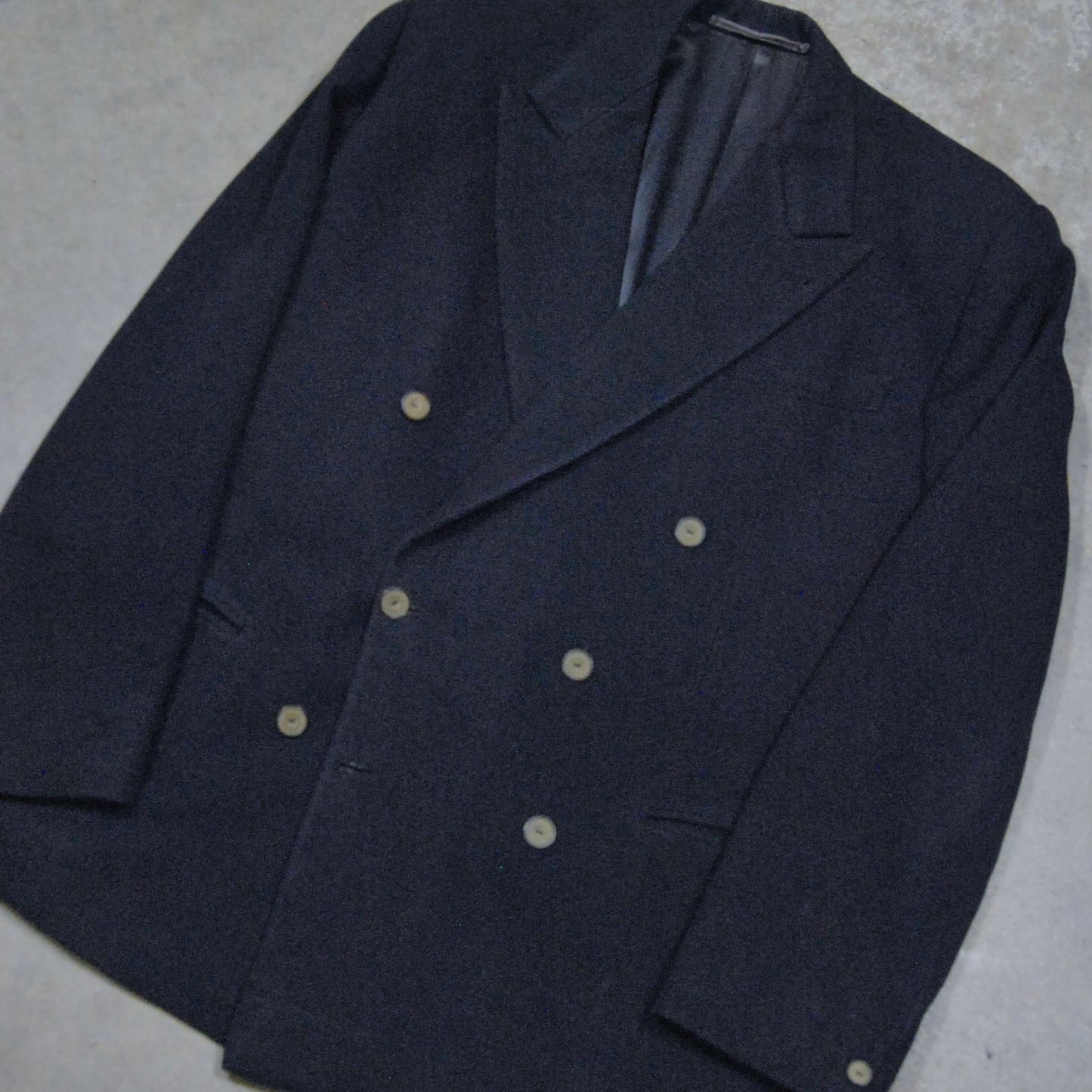 European 1940s 1950s Peak Lapel Blazer