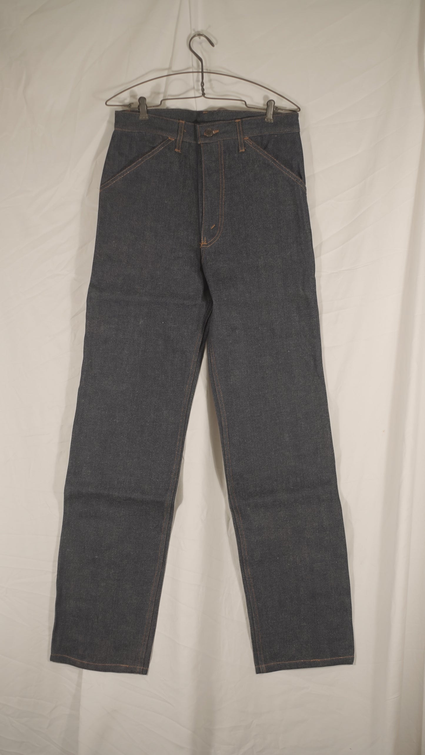 British NOS 1970s Carpenter Pocket Denim Bootcut Jeans By Pexwear