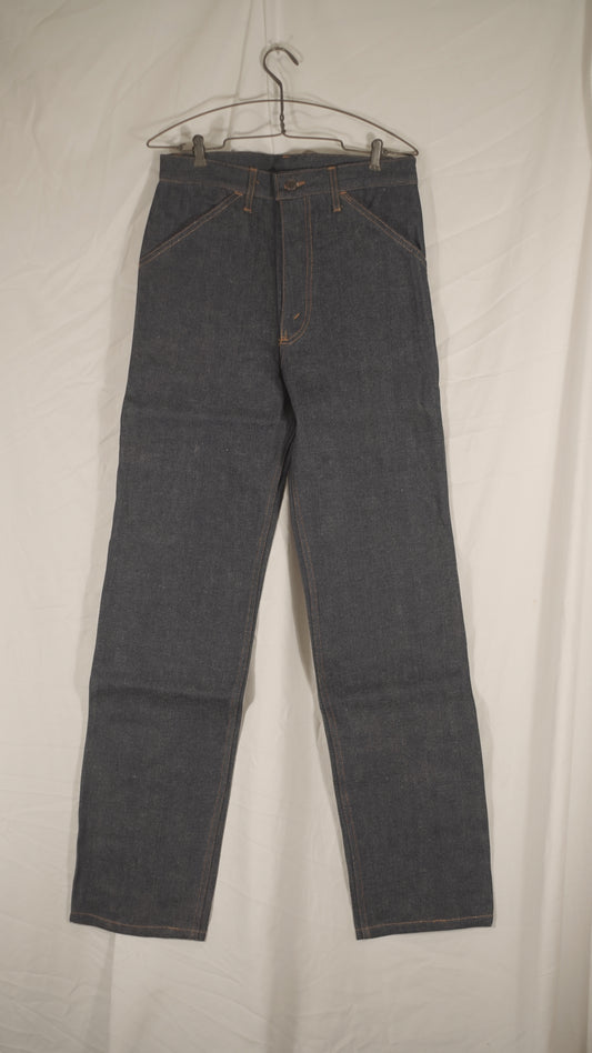 British NOS 1970s Carpenter Pocket Denim Bootcut Jeans By Pexwear