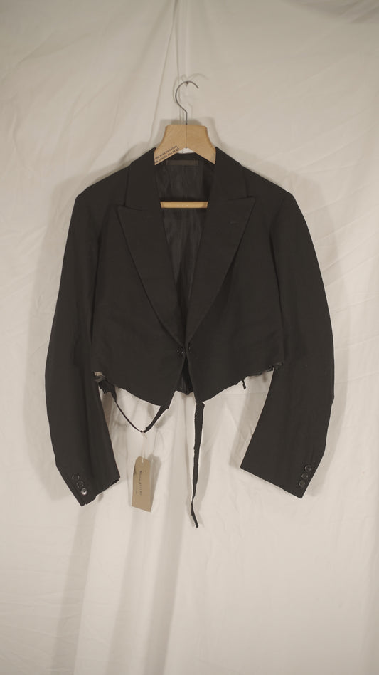 Dated 1929 Thrashed And Distressed Peak Lapel Shank Button Blazer