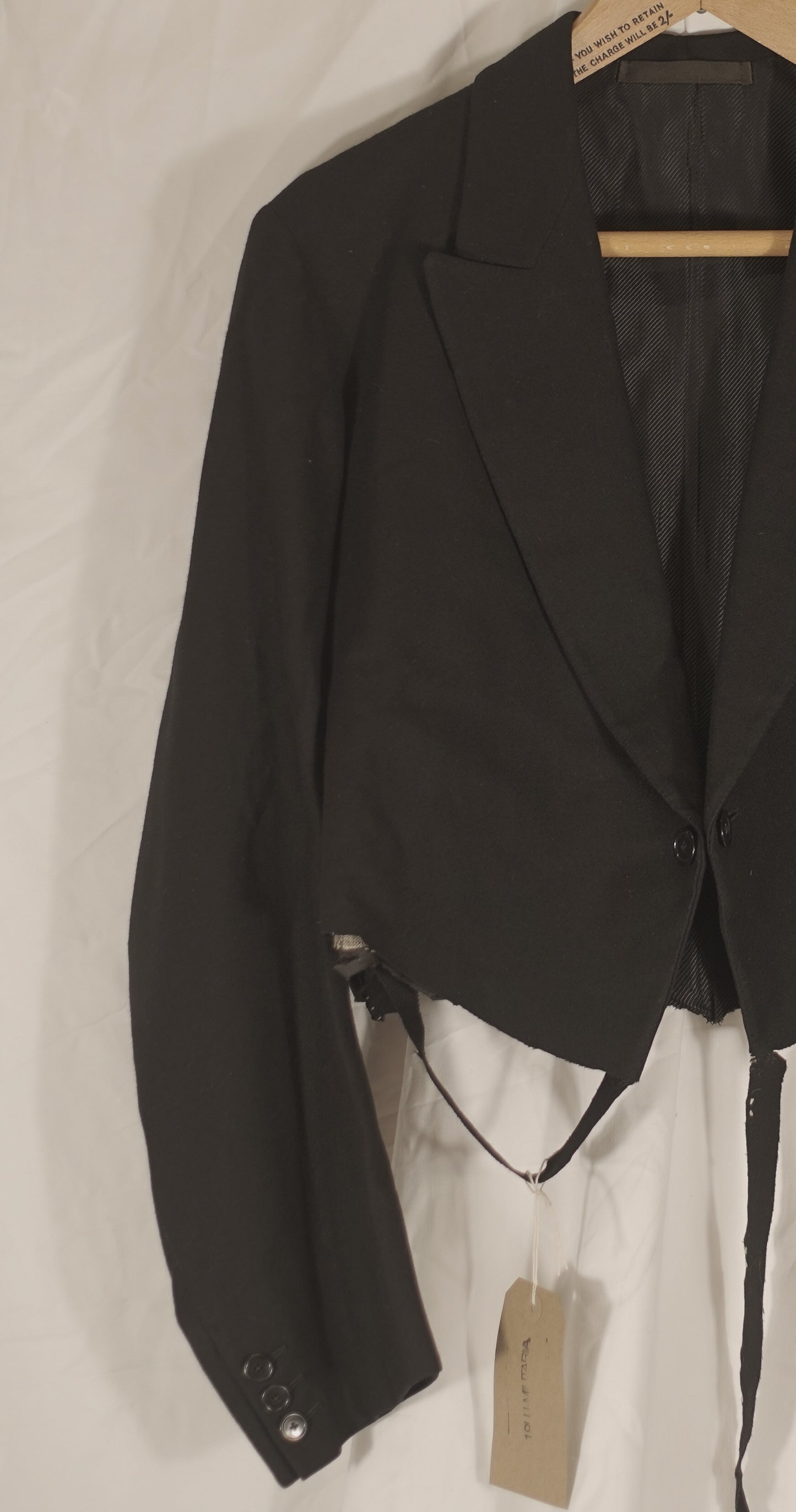 Dated 1929 Thrashed And Distressed Peak Lapel Shank Button Blazer