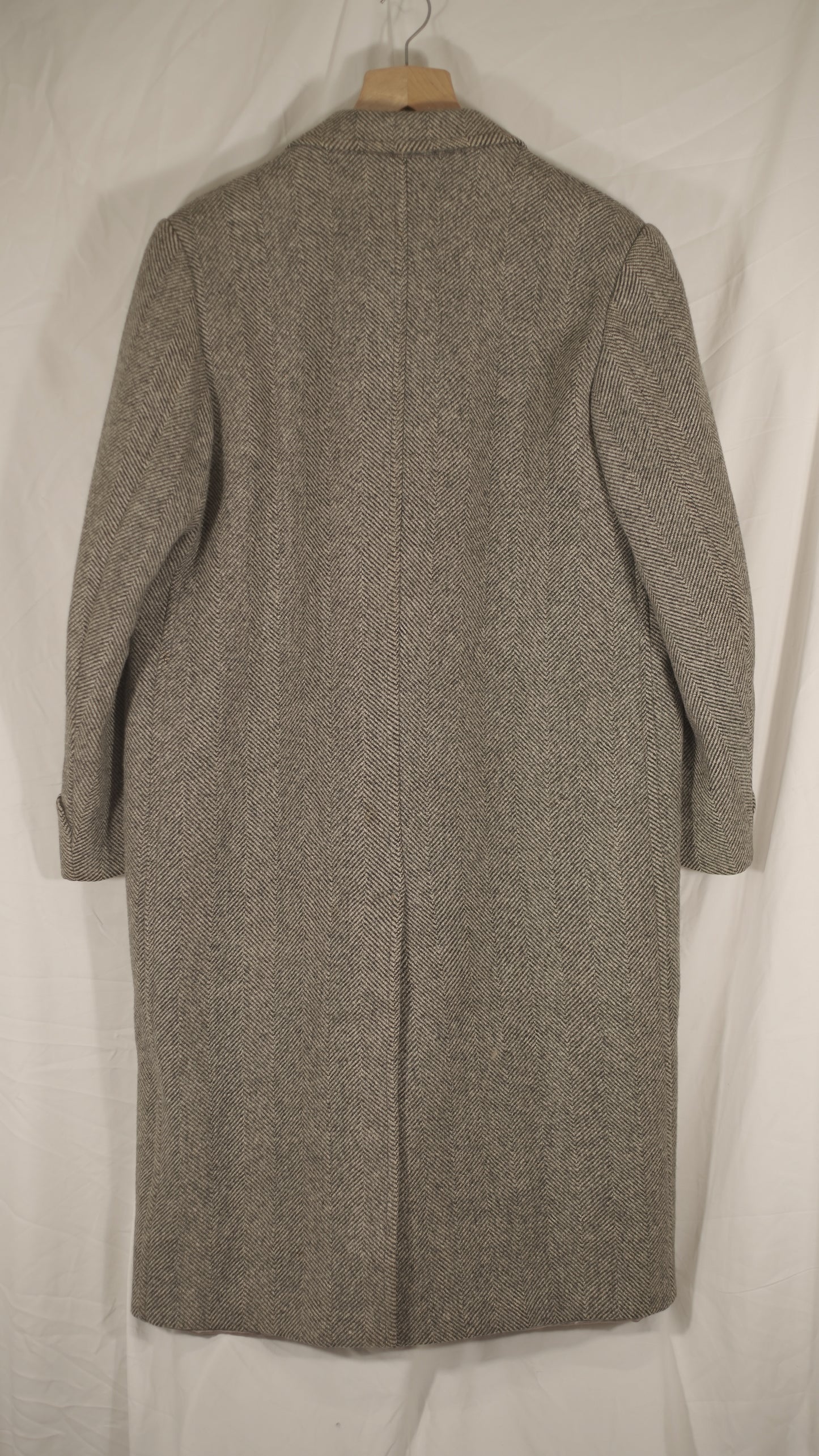 German 1930s 1940s Herringbone Overcoat