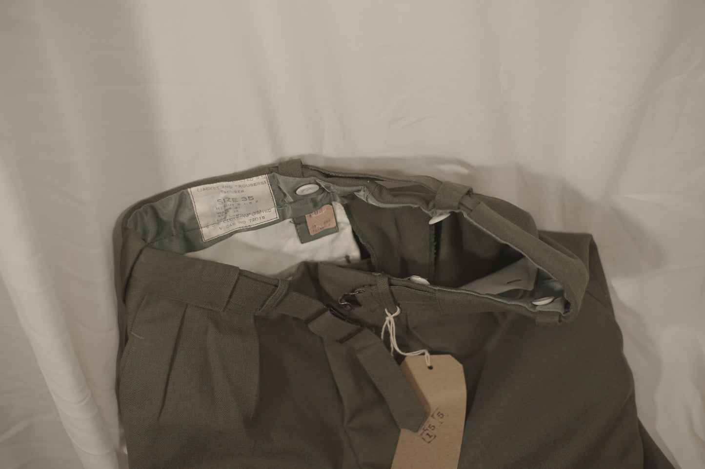 Dated 1963 Deadstock British Army Flannel Trousers