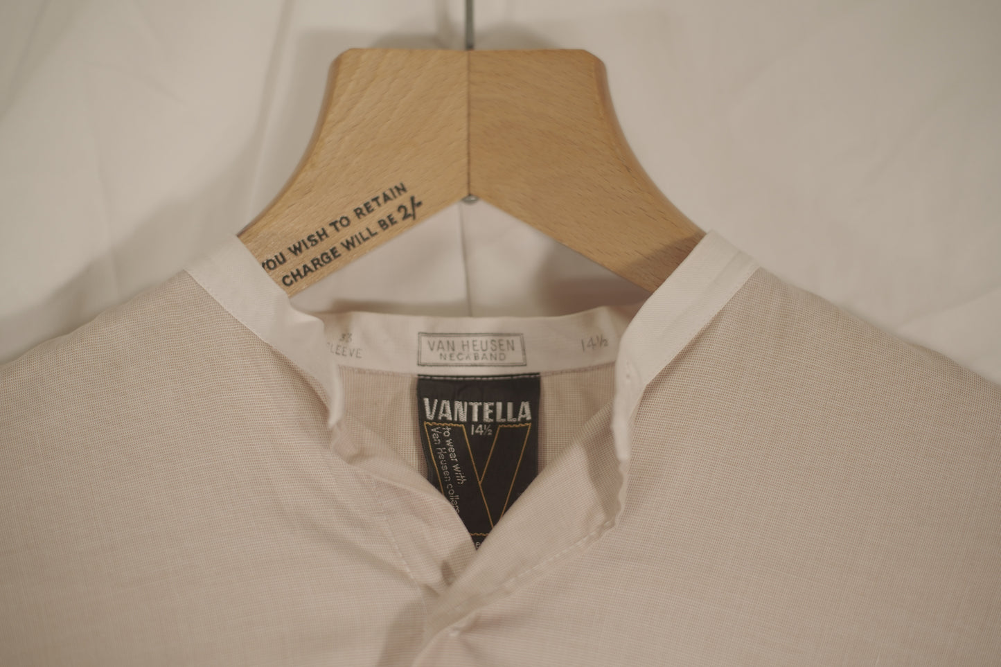 British 1940s Collarless Shiry By Vantella By Van Heusen