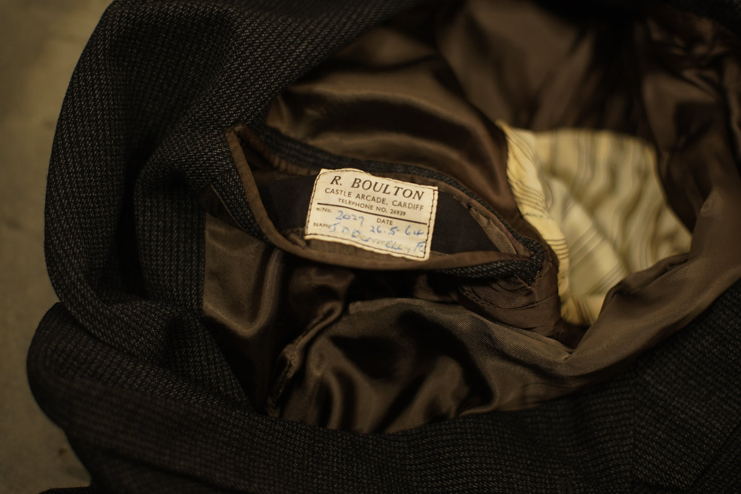 Dated 1964 British Tailor Made Blazer By "R Boulton"