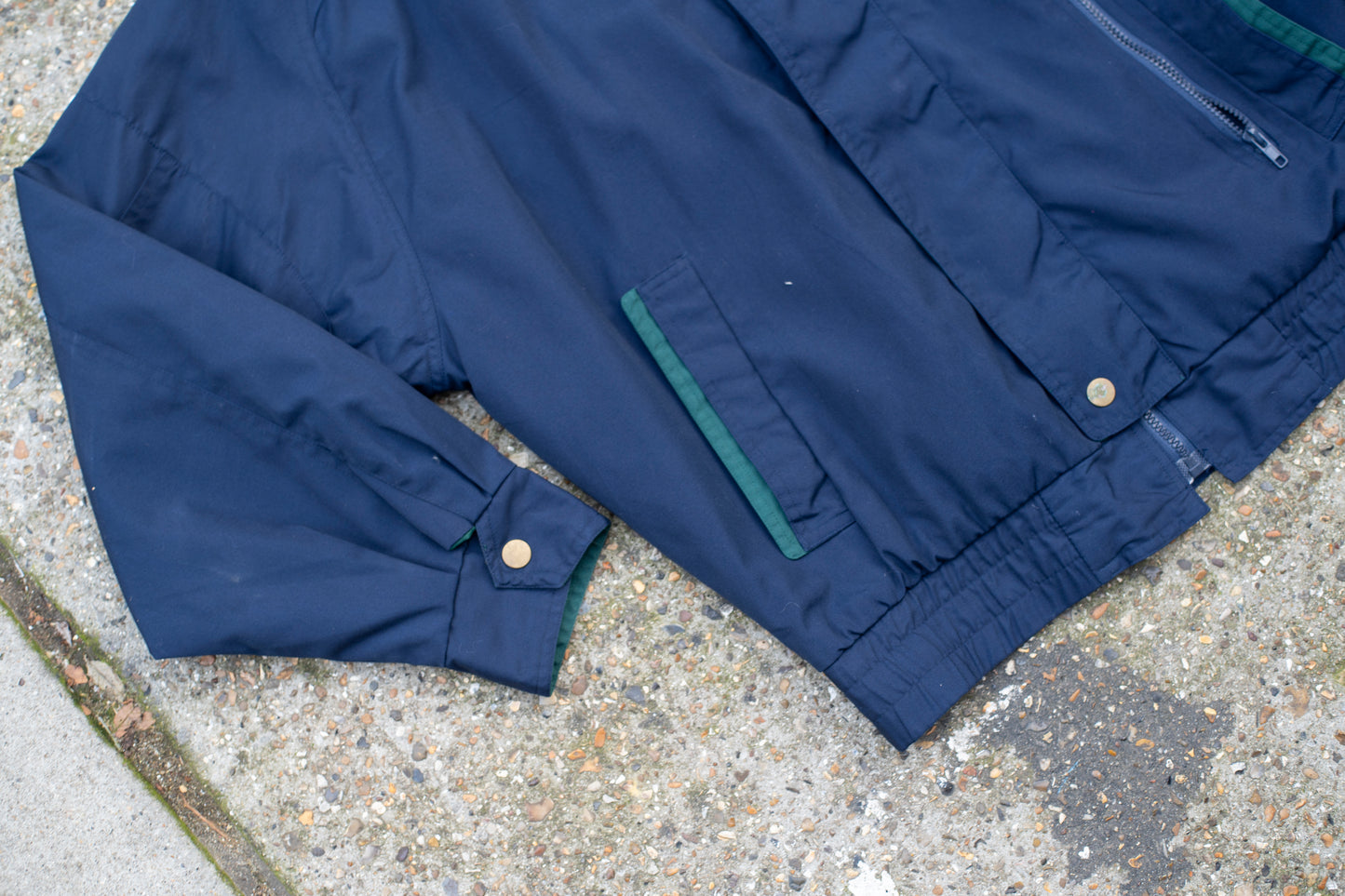 British 1980s Cropped Packaway Hood Technical Jacket