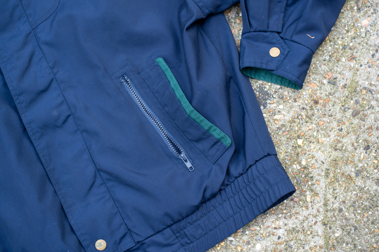 British 1980s Cropped Packaway Hood Technical Jacket