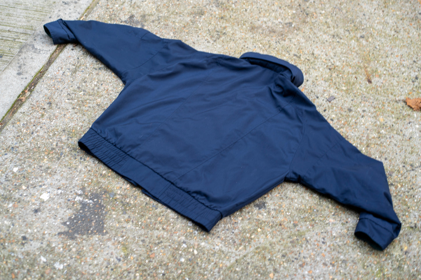 British 1980s Cropped Packaway Hood Technical Jacket