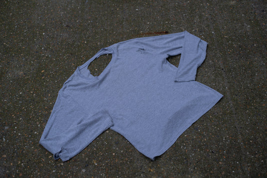 Grey Thrashed Thermal T Shirt