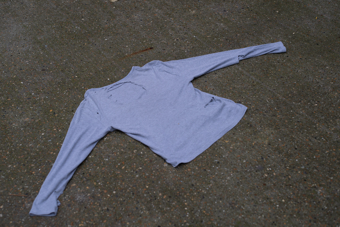 Grey Thrashed Thermal T Shirt