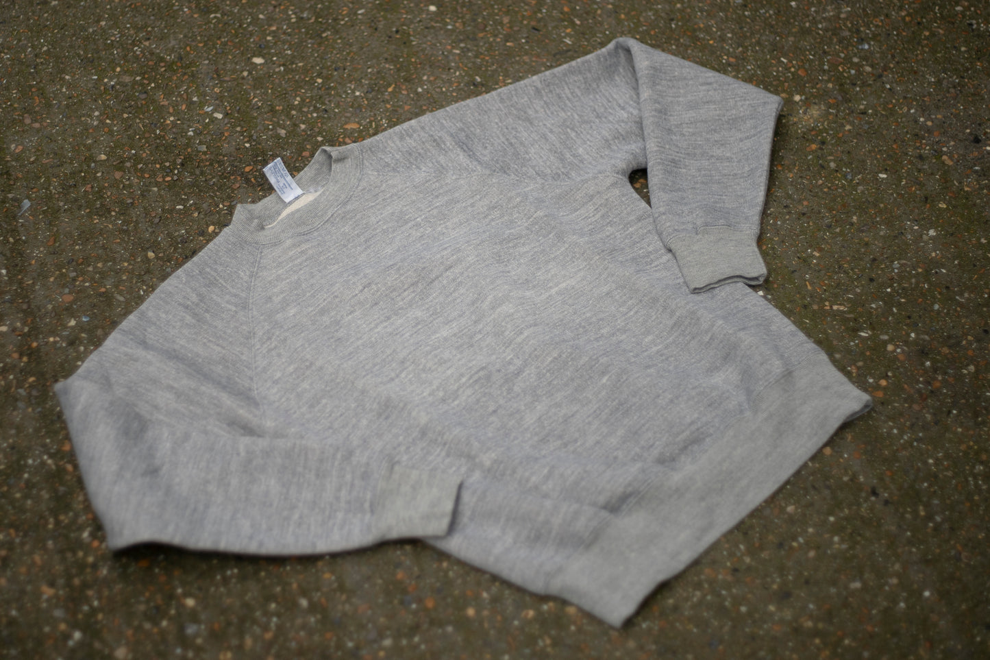 British 1970s Deadstock Raglan Crewneck 100% Cotton