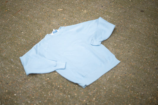 British 1970s Deadstock Raglan Crewneck 100% Cotton