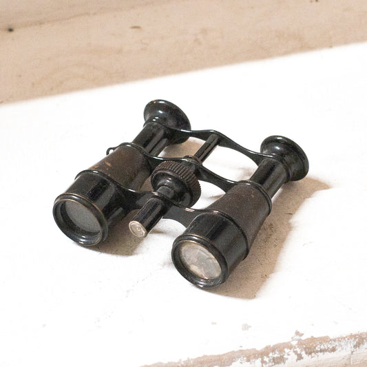 British 1940s Binoculars With Leather Details