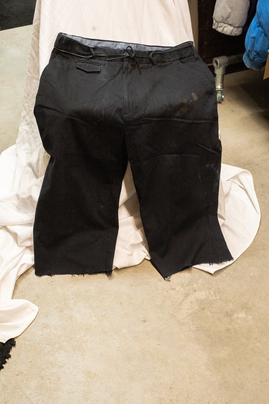 Overdyed Cut Off Thrashed Costume Trousers