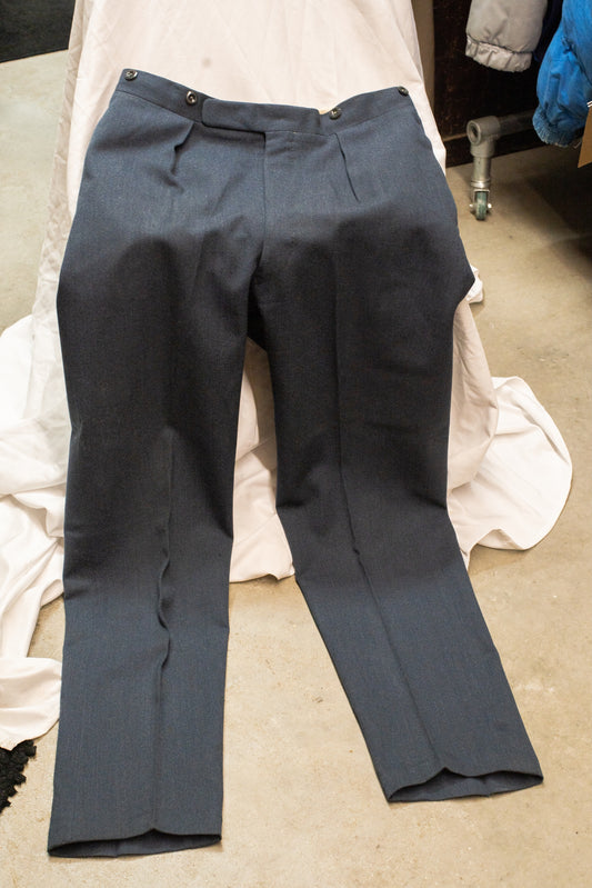 1960s Moss Bros Dated 1960 Tailor Made RAF Barathea Wool Trousers