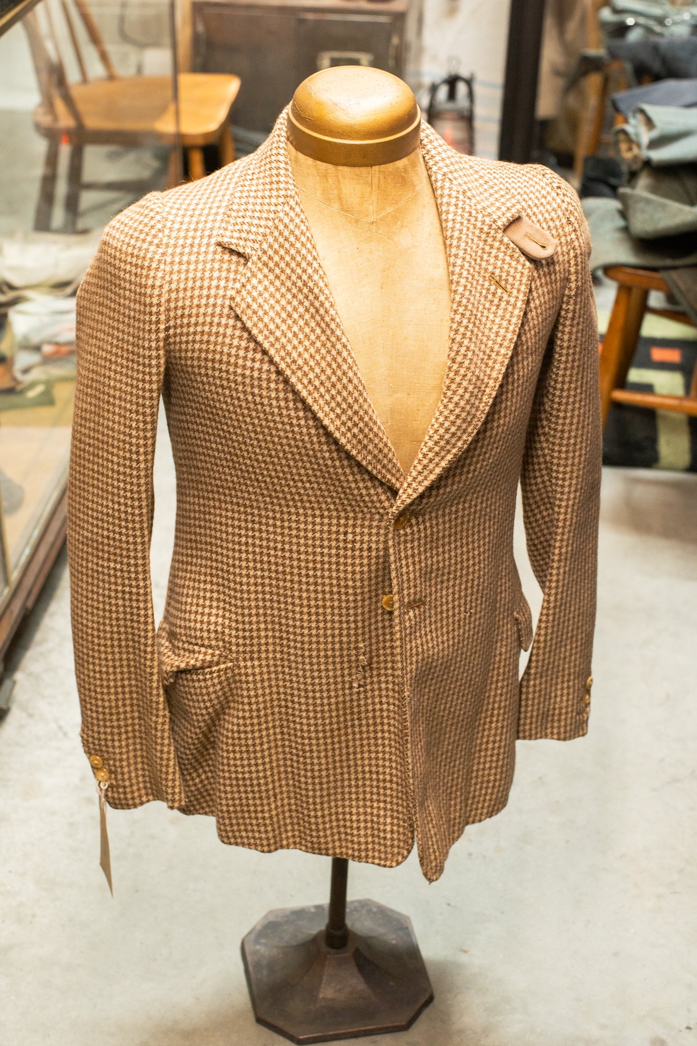 1920s Thrashed & Distressed Storm Vent blazer By Huntsman Savile Row
