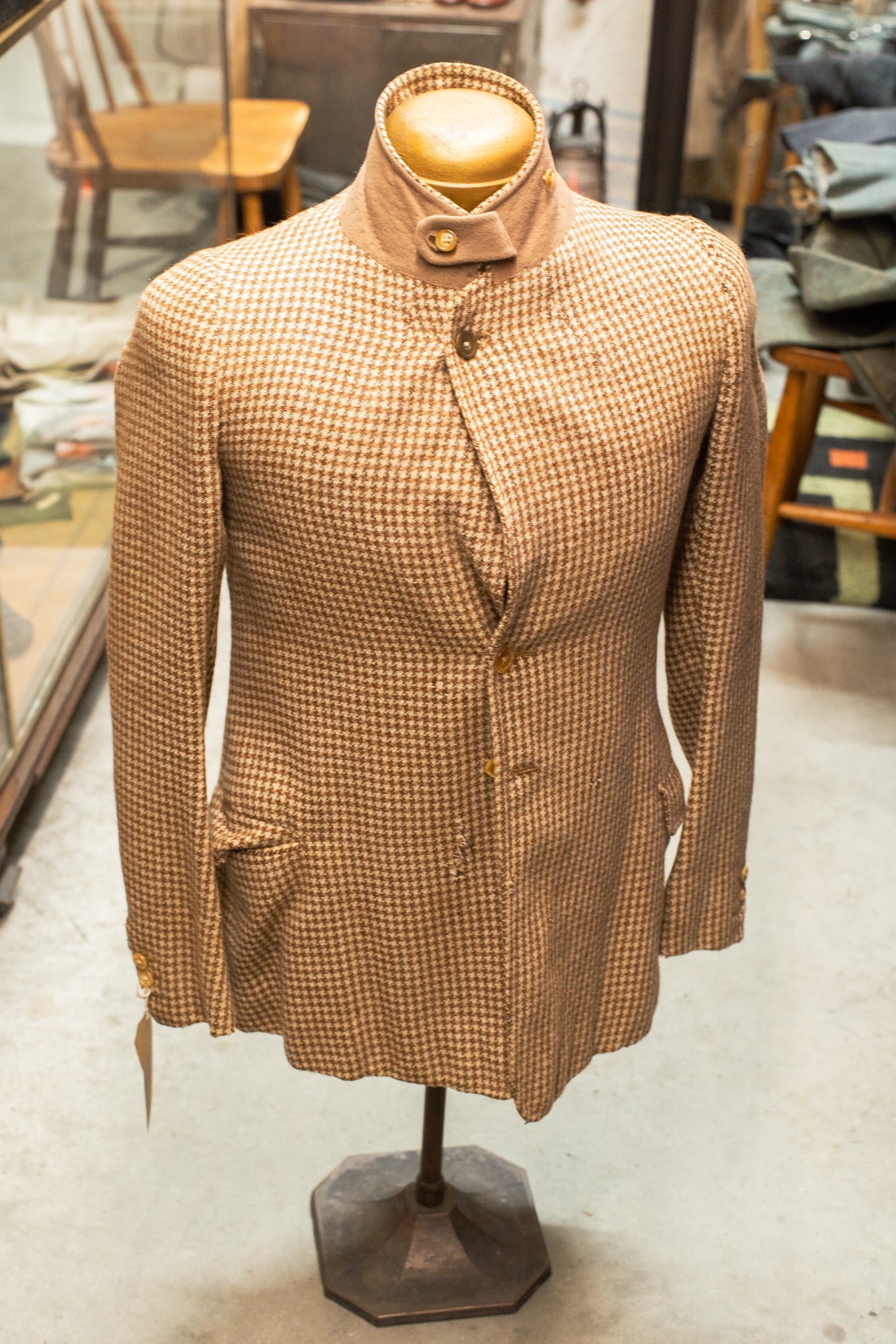 1920s Thrashed & Distressed Storm Vent blazer By Huntsman Savile Row