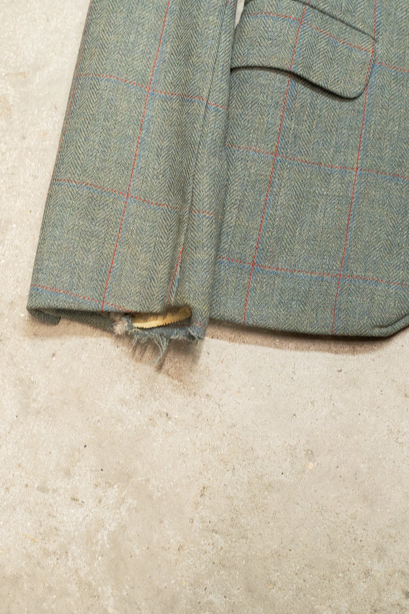 CC41 1940s Two Piece Scottish Kilt Suit Set In Windowpane Tweed