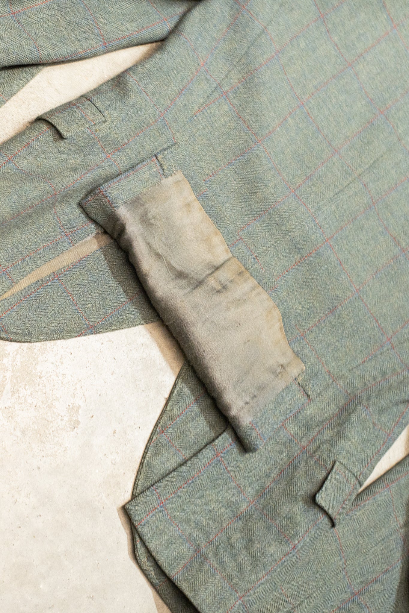 CC41 1940s Two Piece Scottish Kilt Suit Set In Windowpane Tweed