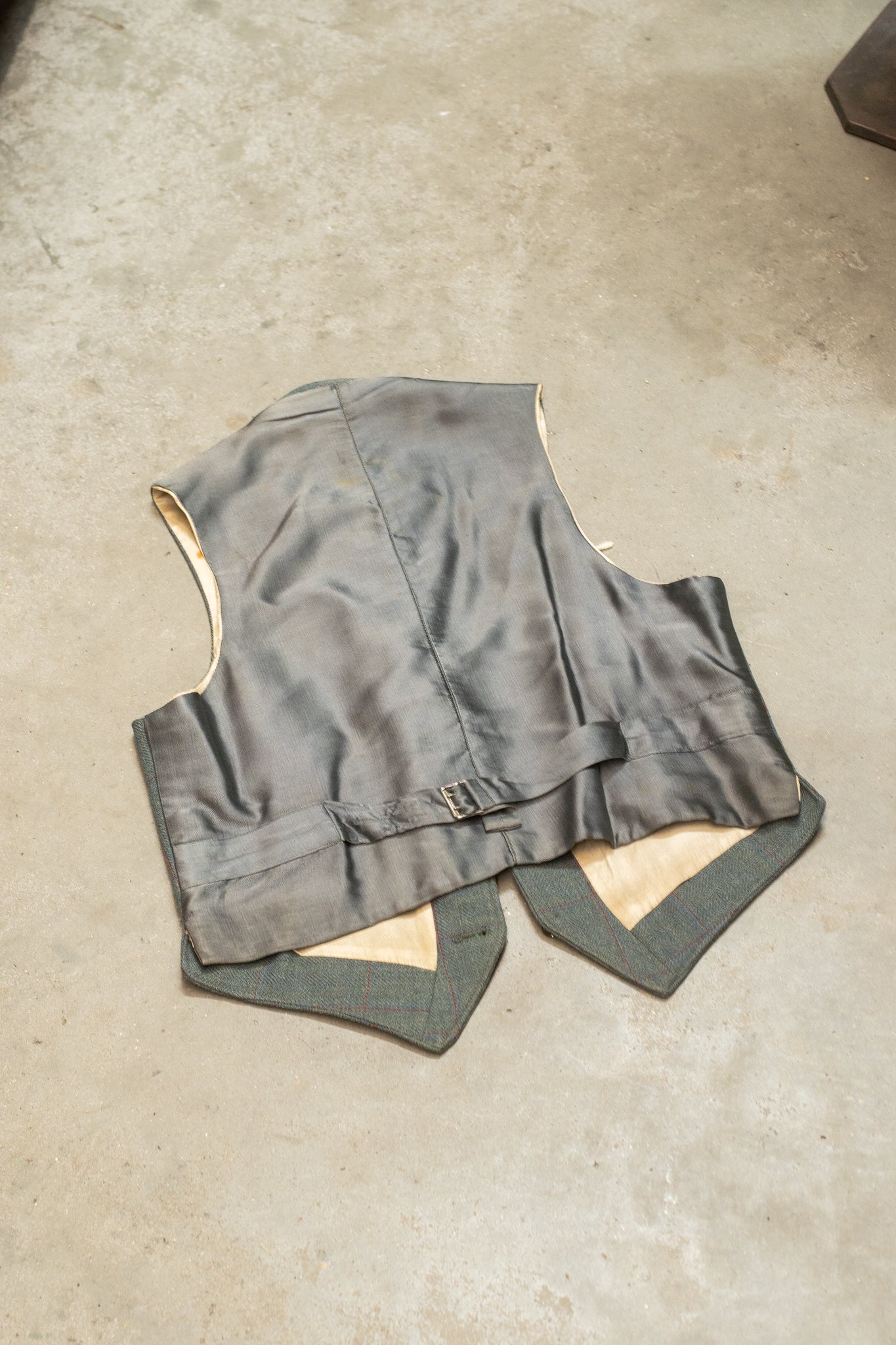 CC41 1940s Two Piece Scottish Kilt Suit Set In Windowpane Tweed