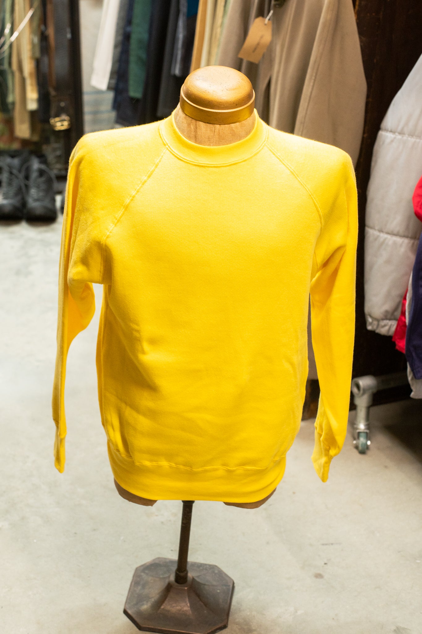 British 1970s Deadstock Raglan Crewneck 100% Cotton