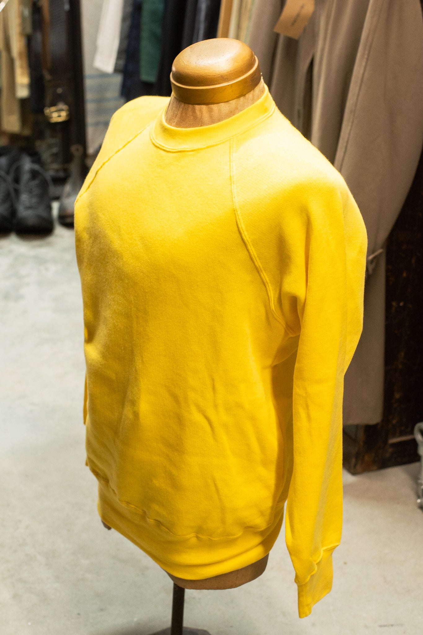 British 1970s Deadstock Raglan Crewneck 100% Cotton