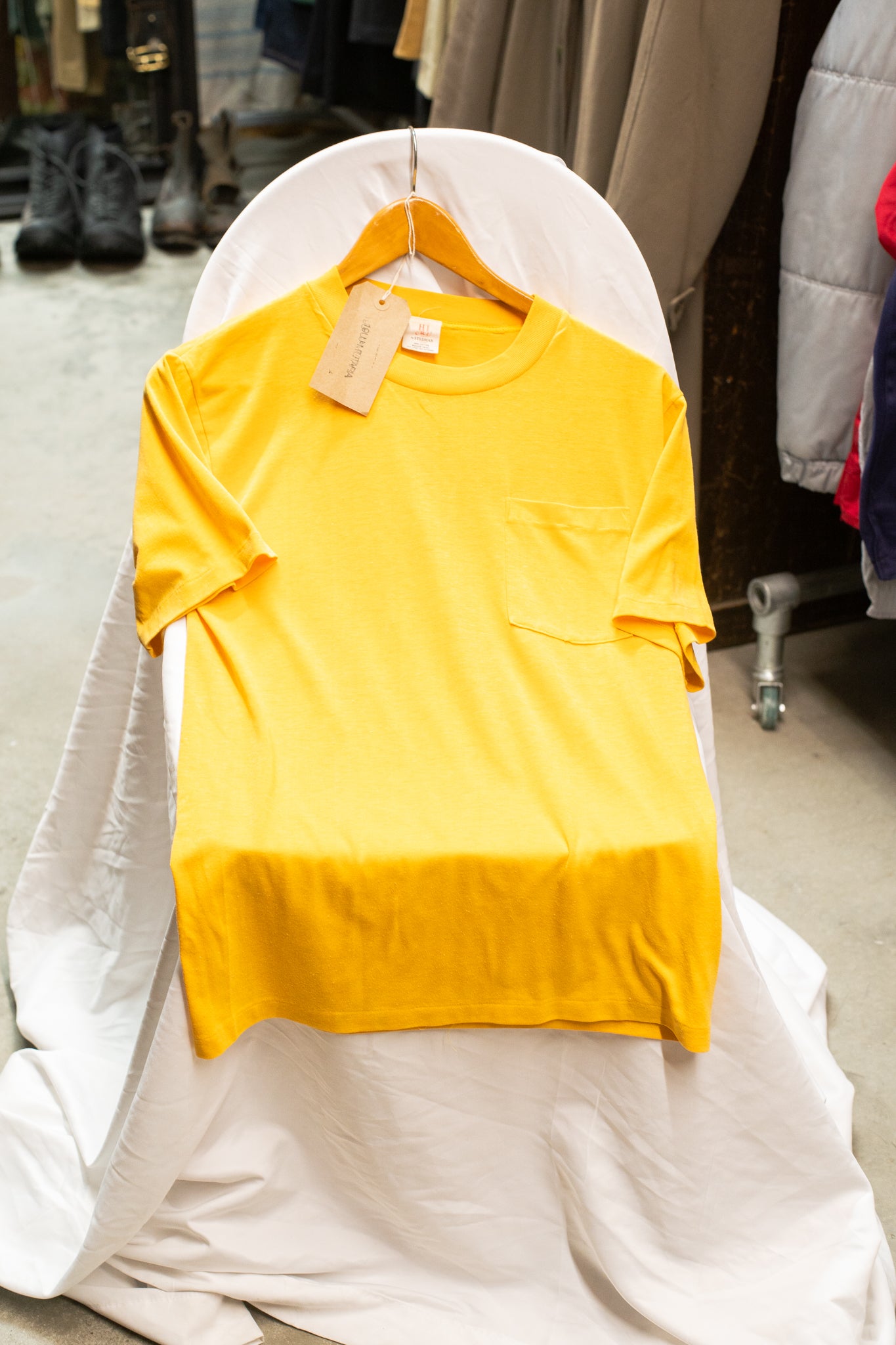 1970s Made In USA Pocket T Blank T Shirt