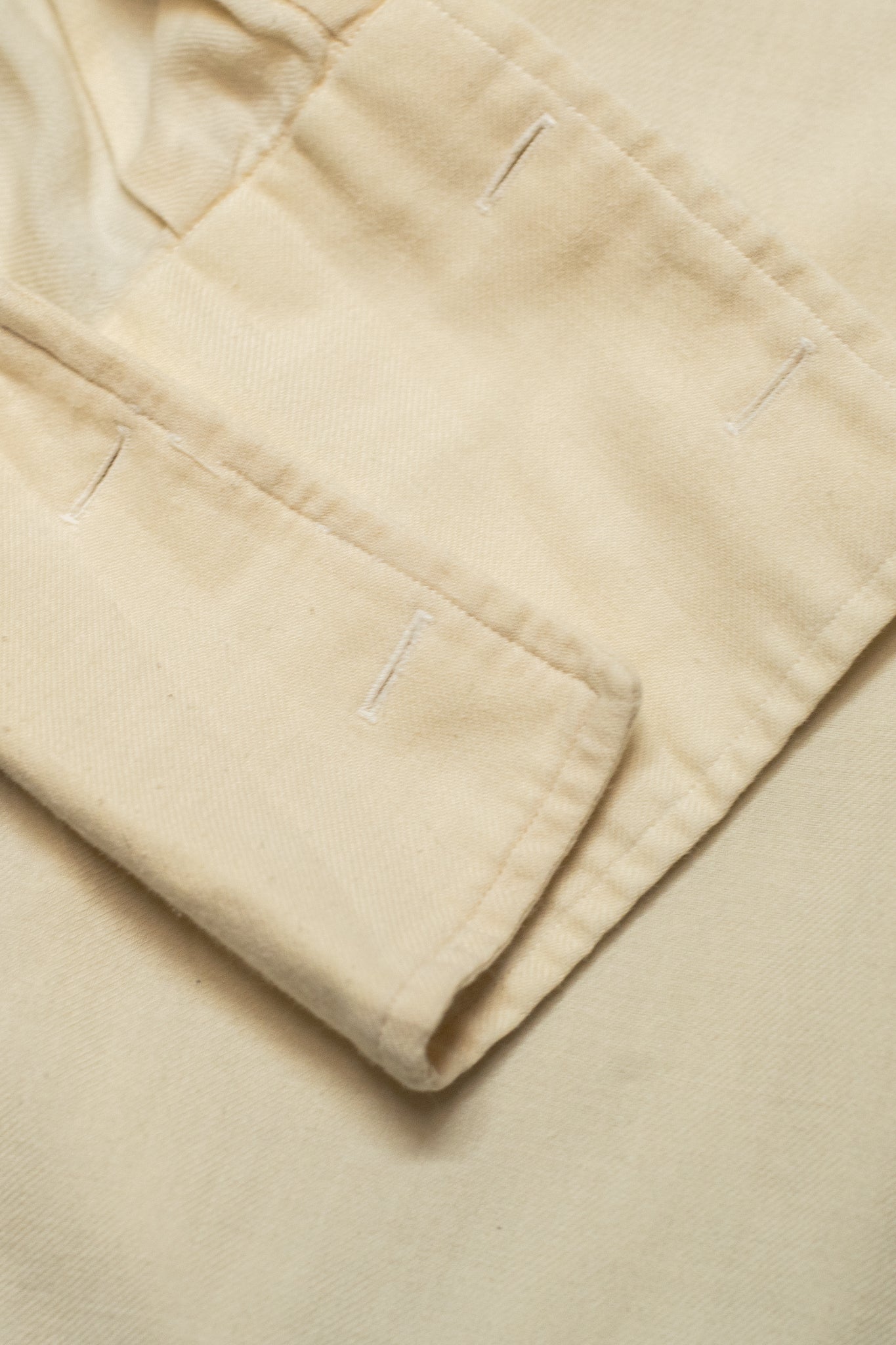 British 1940s Cream Flannel Wool Shirt By Christeys London