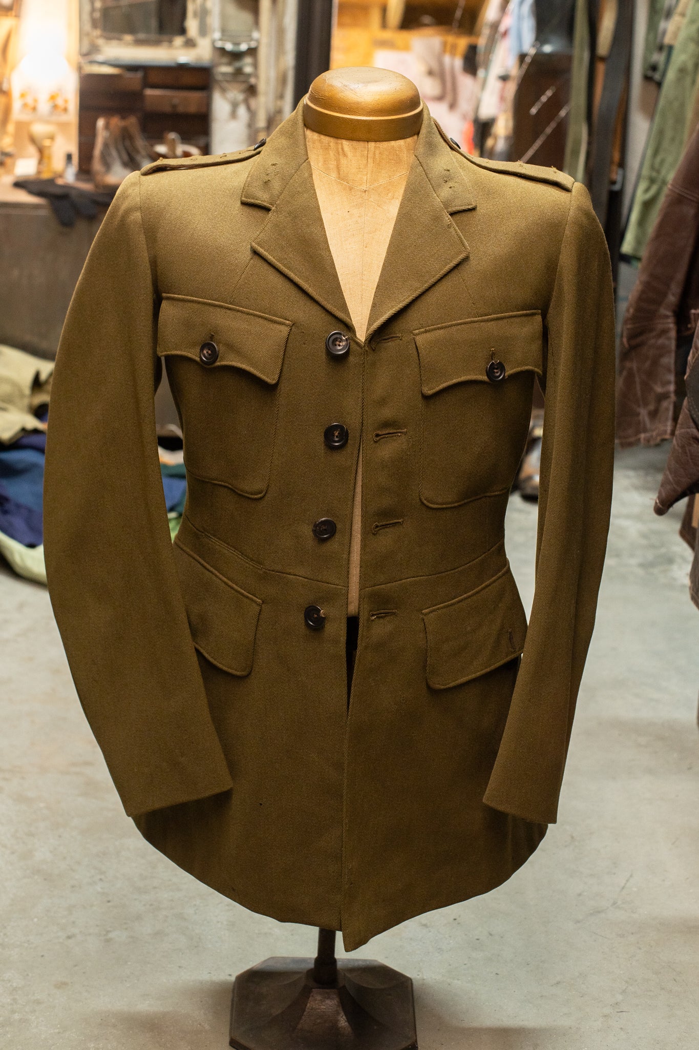 1940s British Army WW2 Tunic With Civvie Horn Buttons