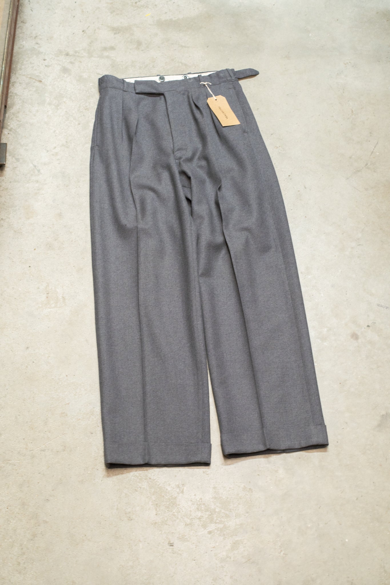 Dated 1956 Deadstock Demob Grey Flannel Trousers