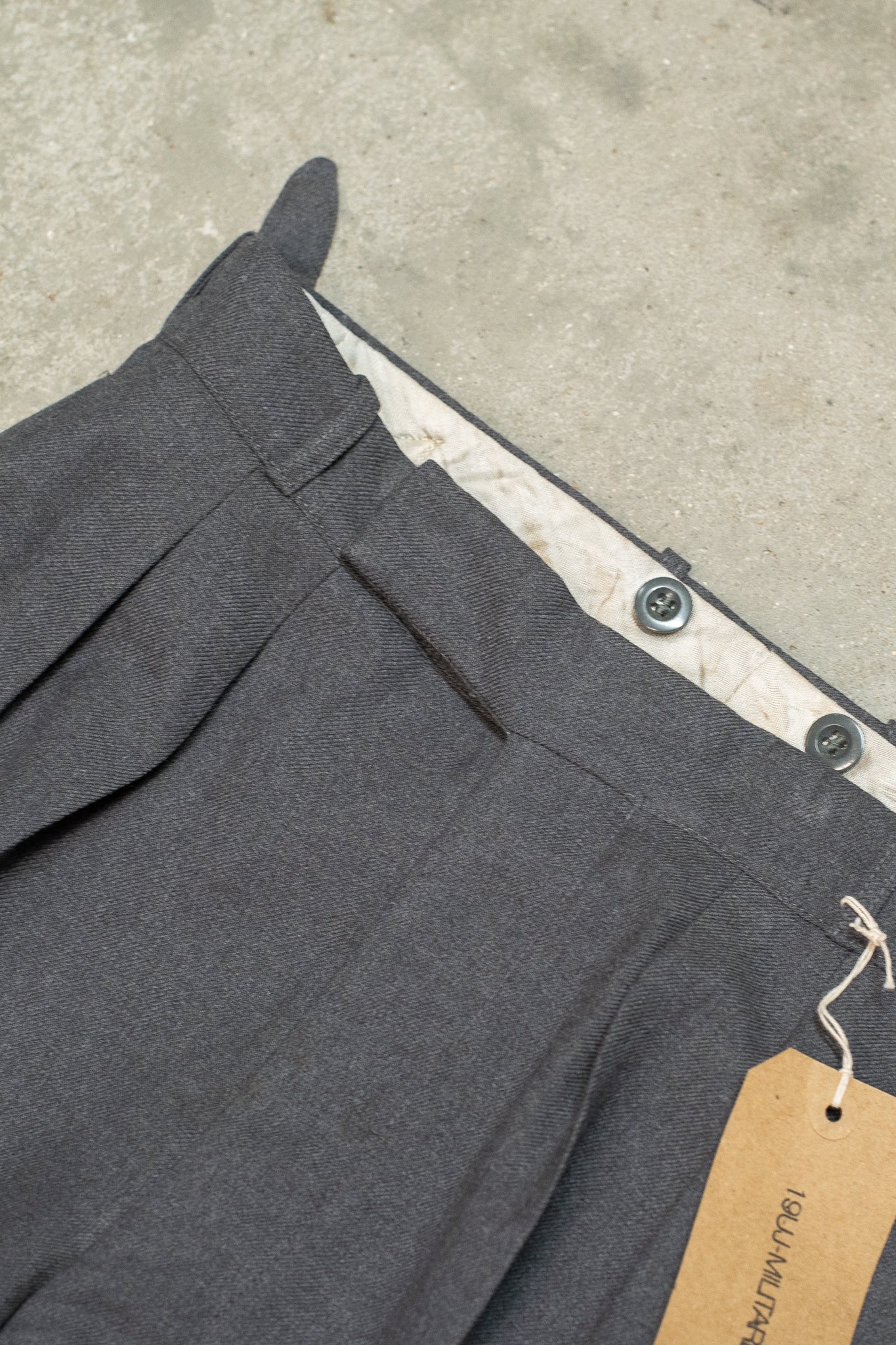 Dated 1956 Deadstock Demob Grey Flannel Trousers