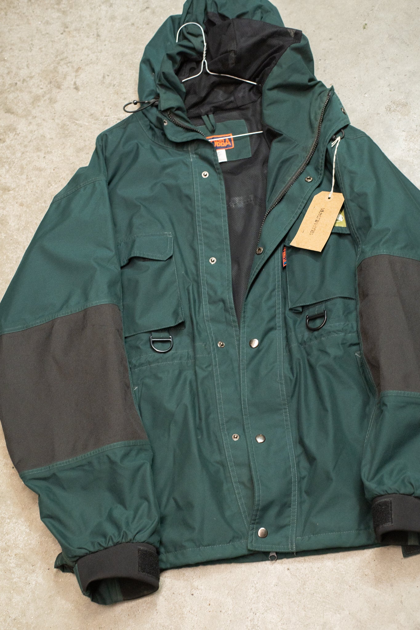 1990s Technical Fishing Jacket In Ventile Like Fabric