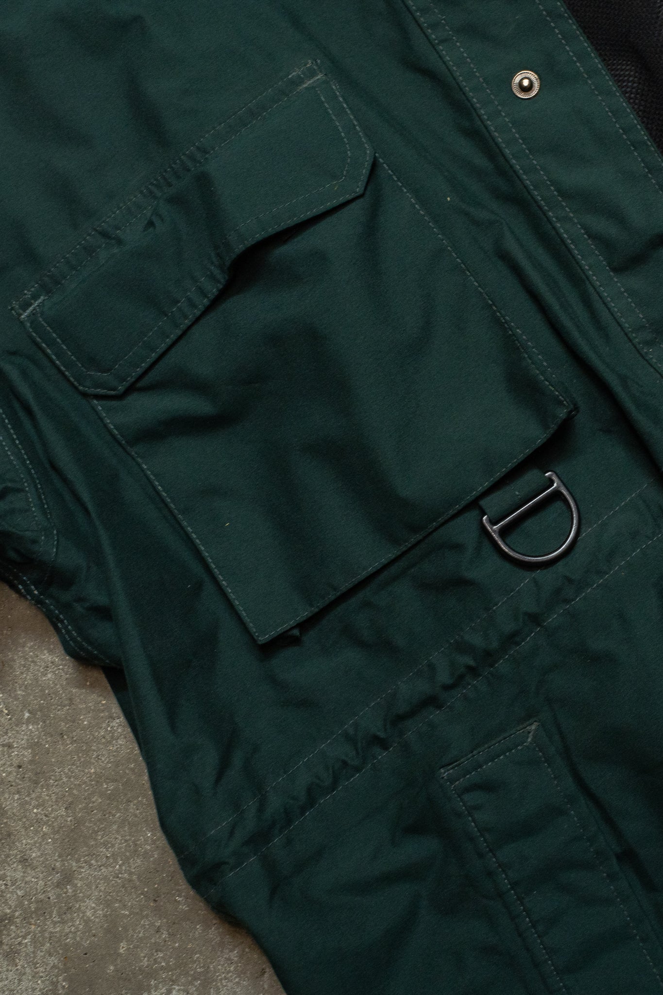 1990s Technical Fishing Jacket In Ventile Like Fabric