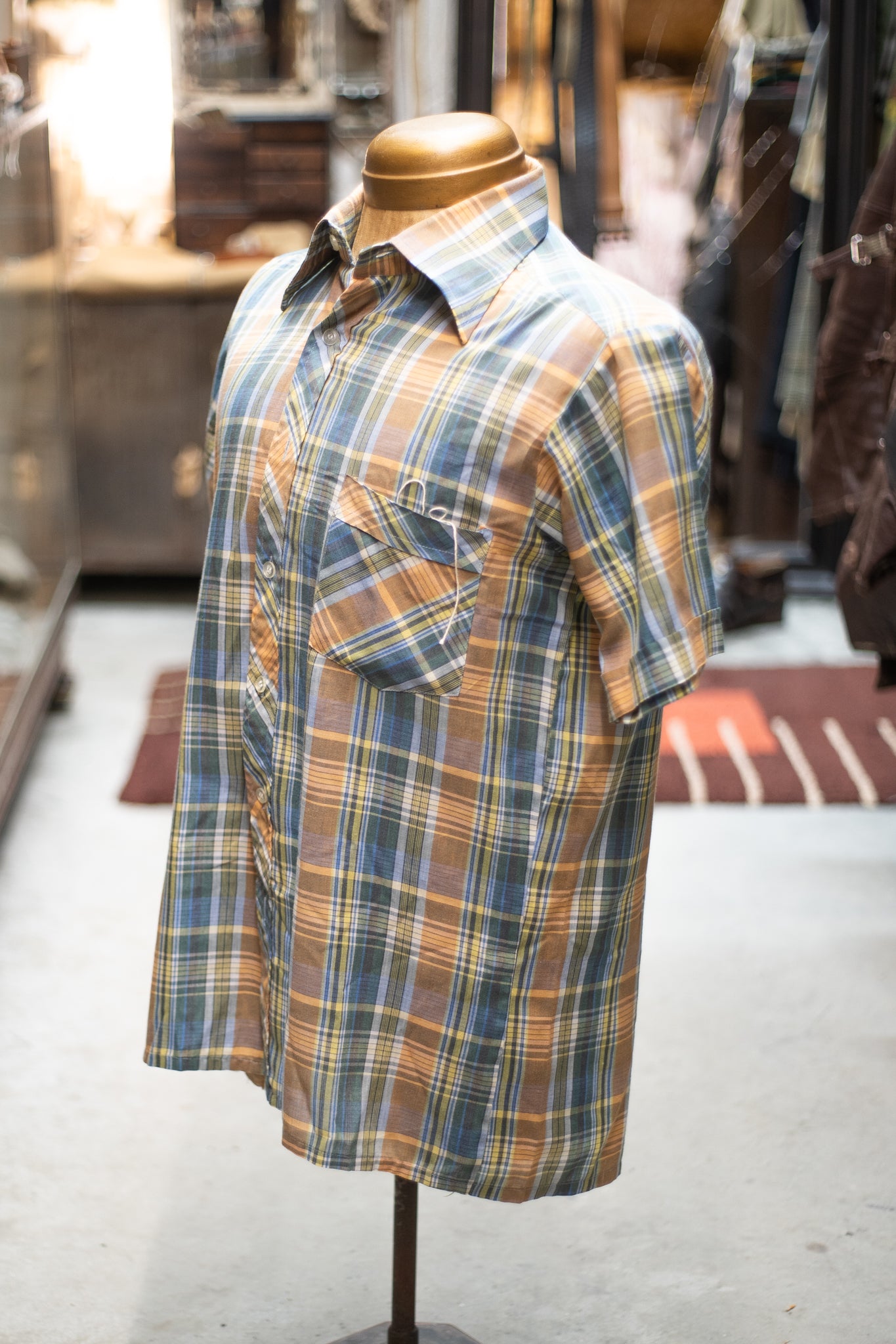 1970s Dagger Collar Leisure Shirt