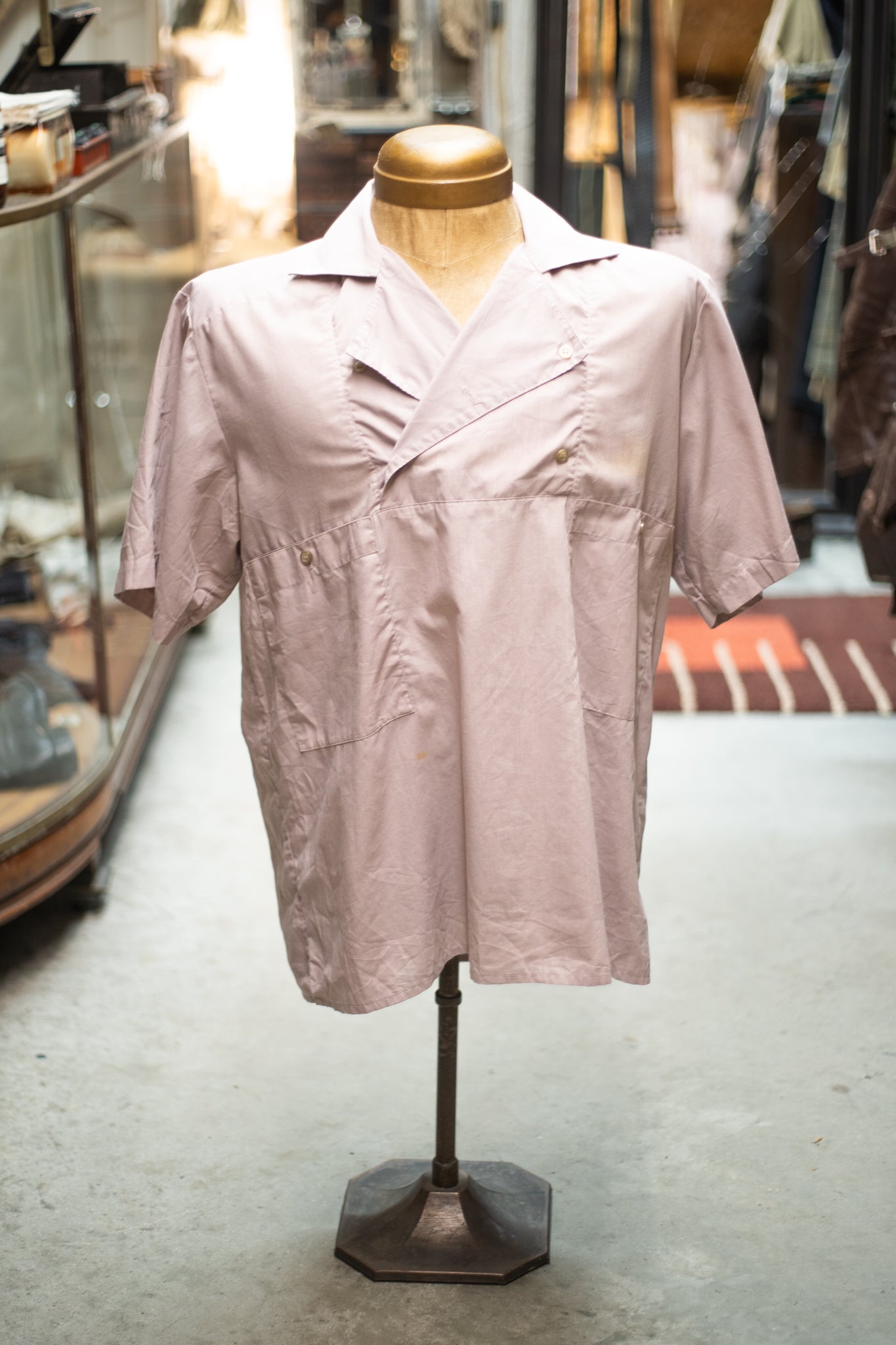 Euro 1960s 1970s Button Lapel Leisure Shirt
