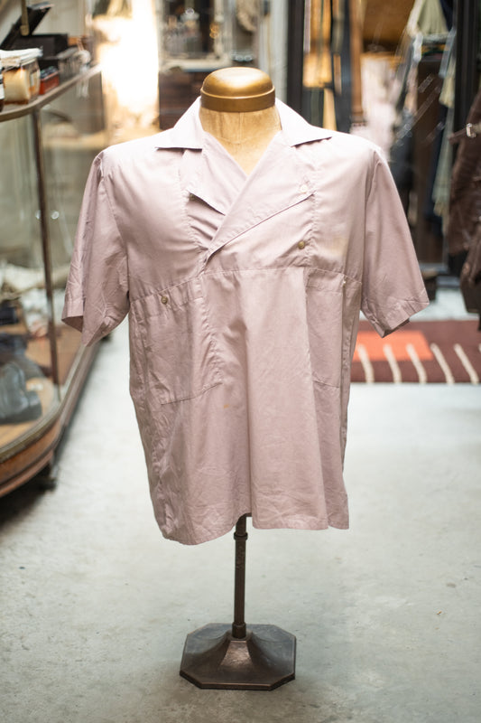 Euro 1960s 1970s Button Lapel Leisure Shirt