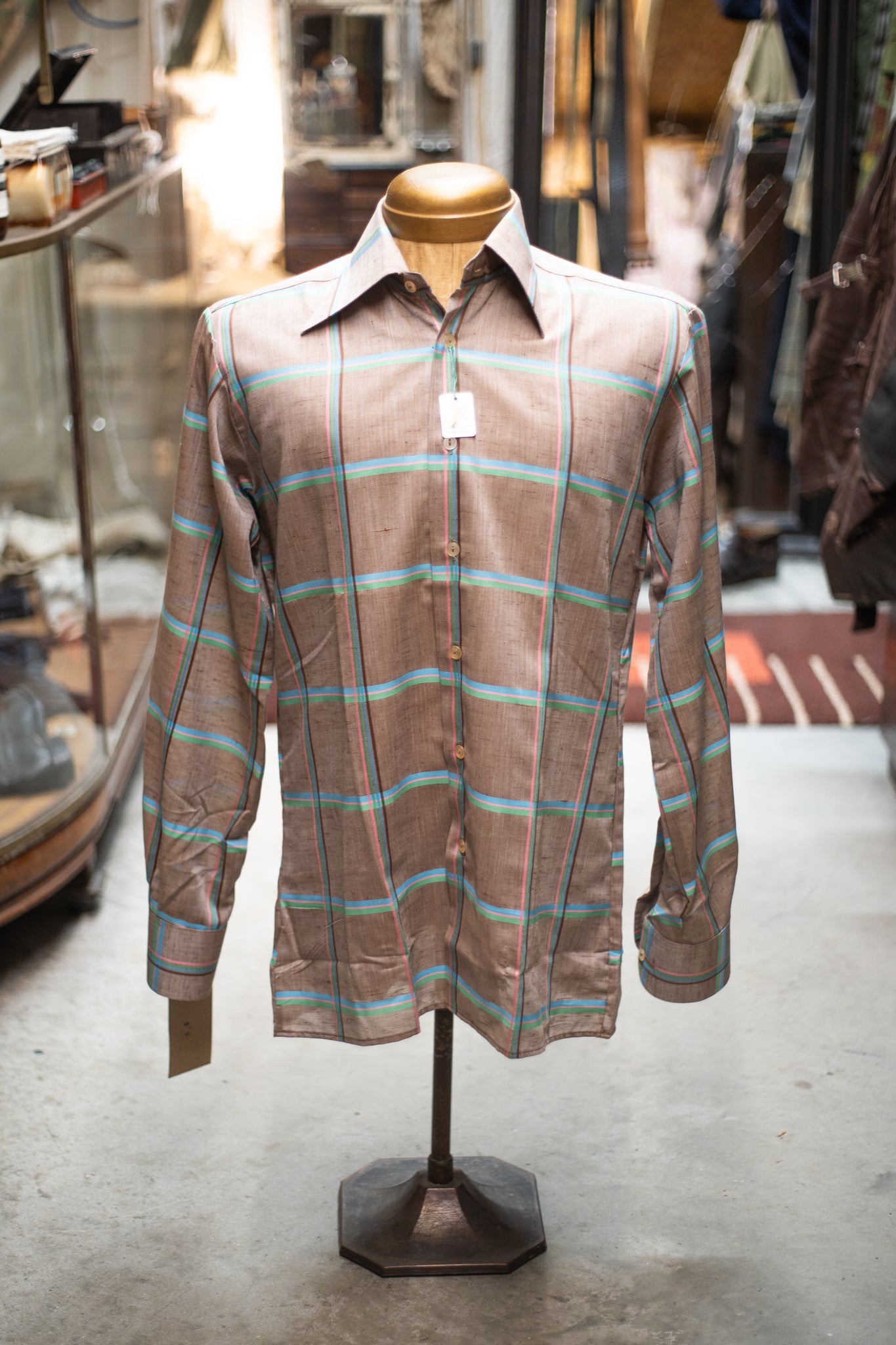 Deadstock British 1970s Dagger Collar Shirt By “Rocola”