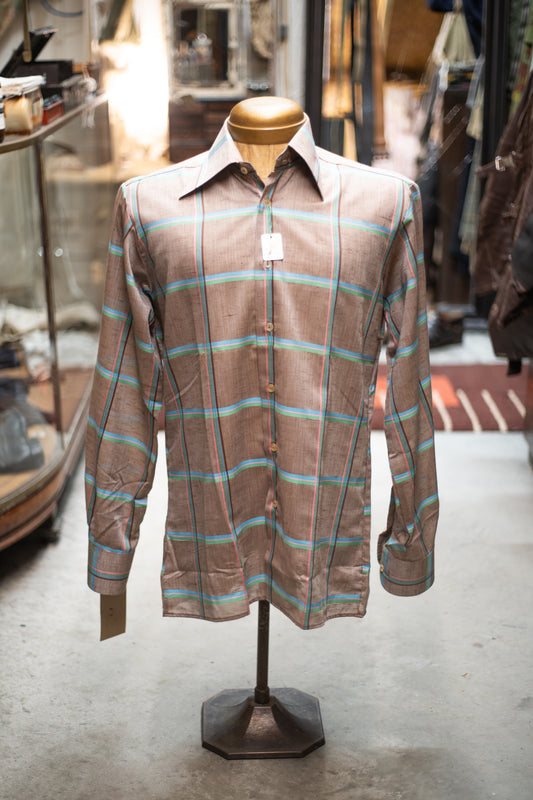 Deadstock British 1970s Dagger Collar Shirt By “Rocola”