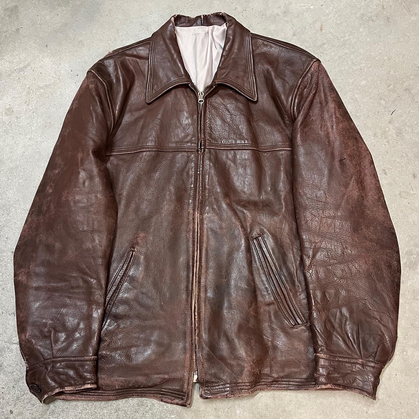 American 1950s Leather Jacket With 