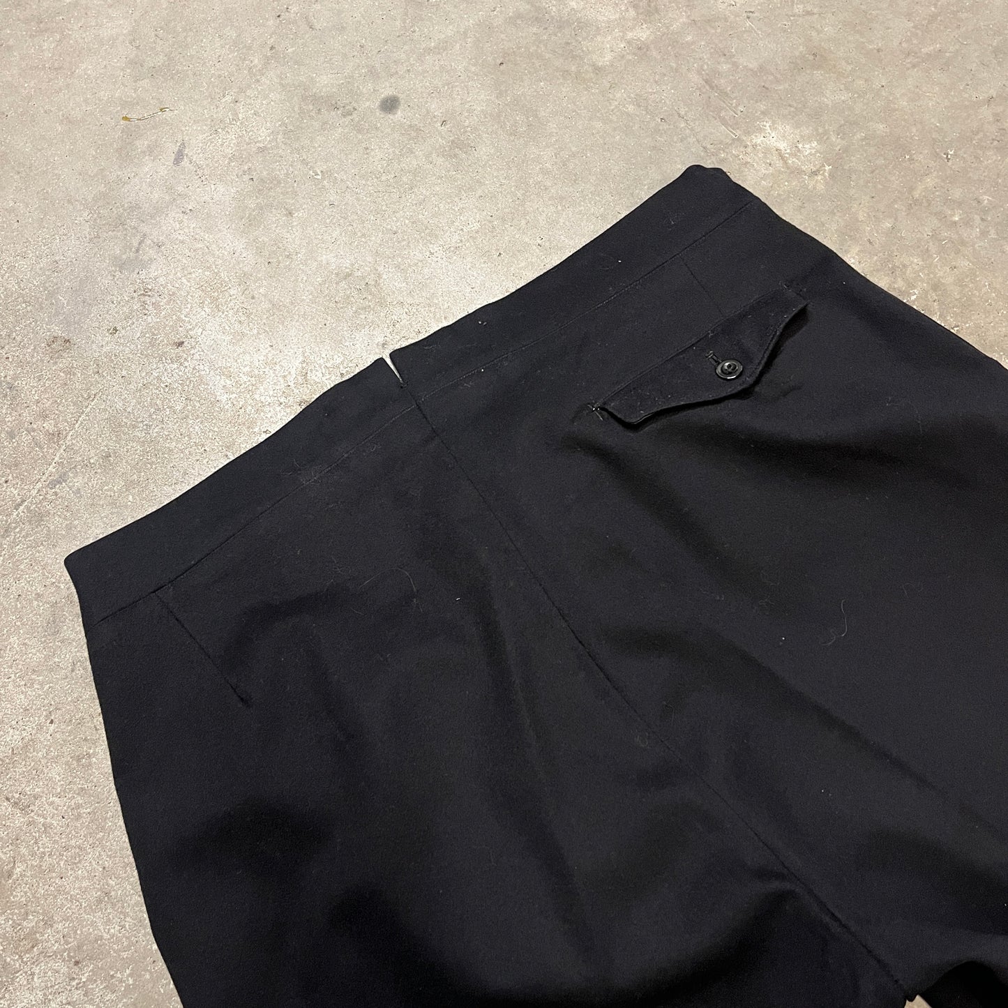 Dated 1945 Black Wide Trousers By Austin Reed