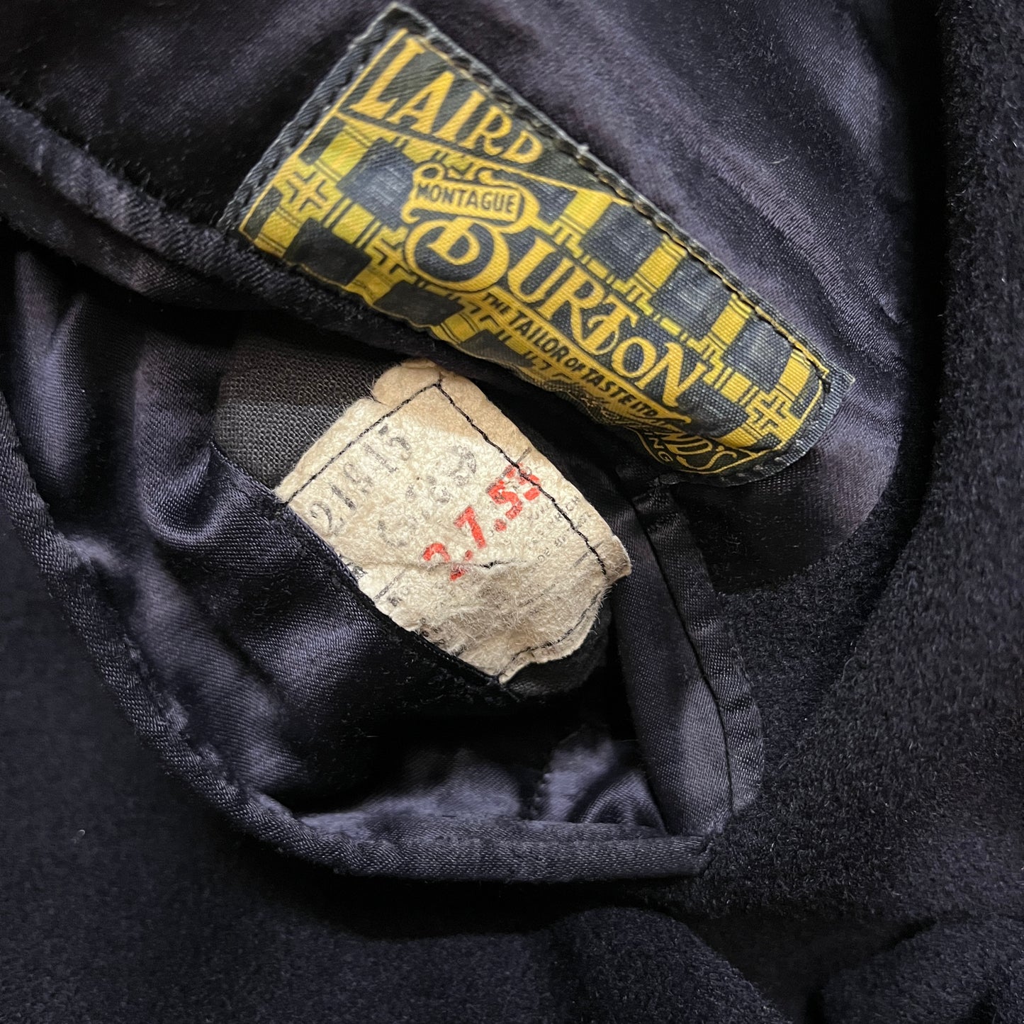 Dated 1953 Burton Laird Label Overcoat