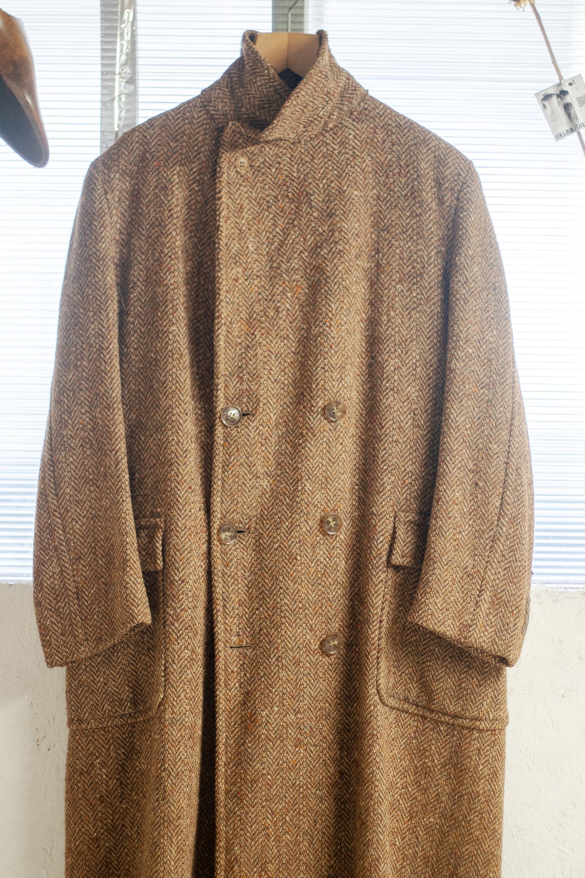 Rare CC41 Rainbow Tweed Belt Back Overcoat