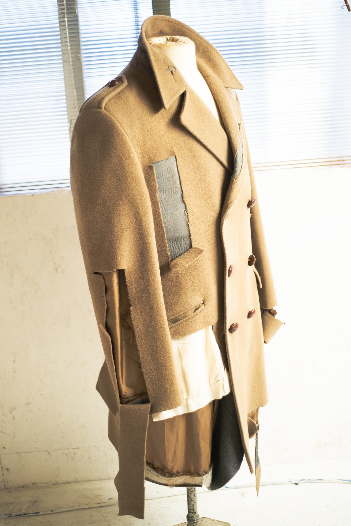Thrashed 1970s Theatrical Overcoat Made In UK