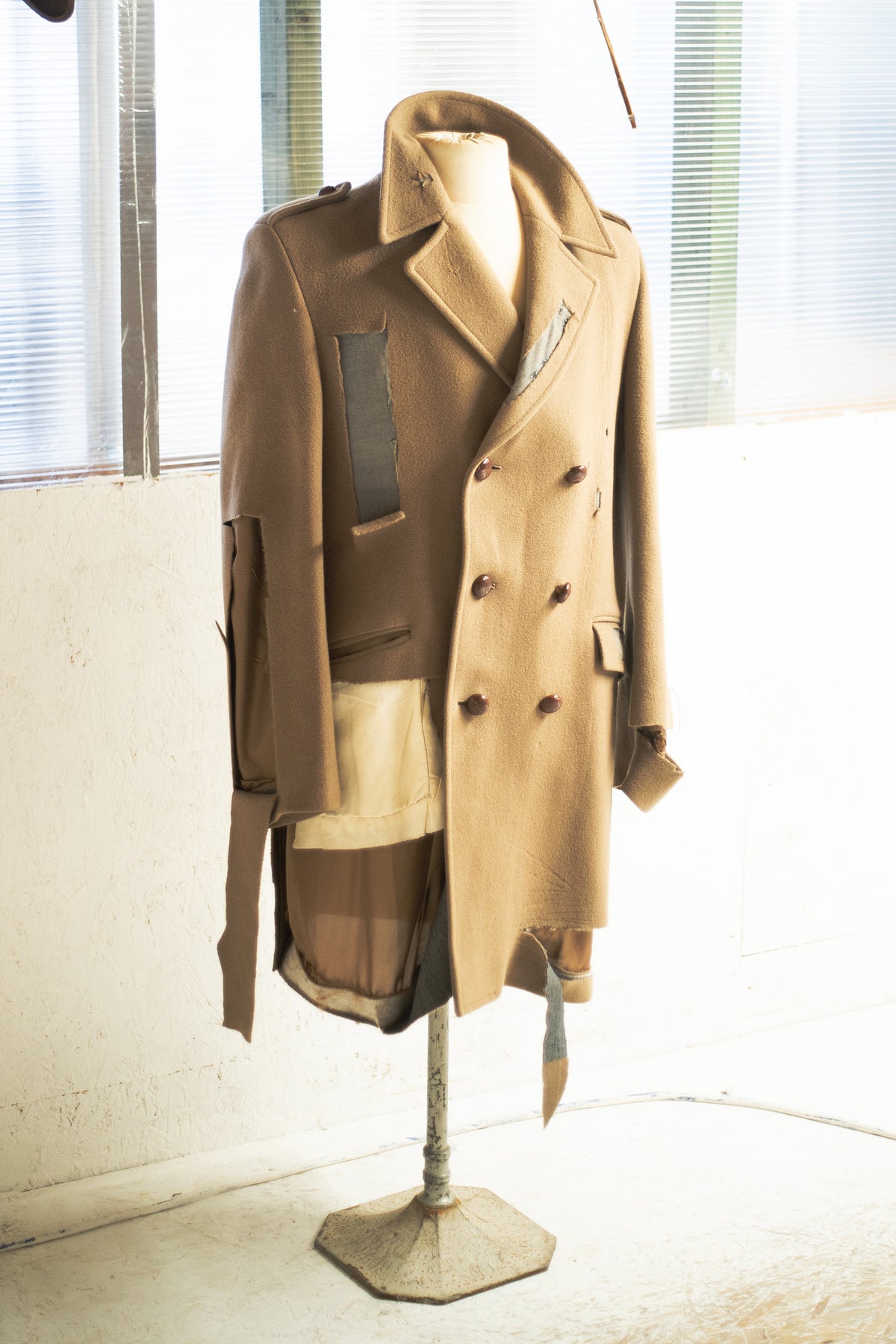 Thrashed 1970s Theatrical Overcoat Made In UK